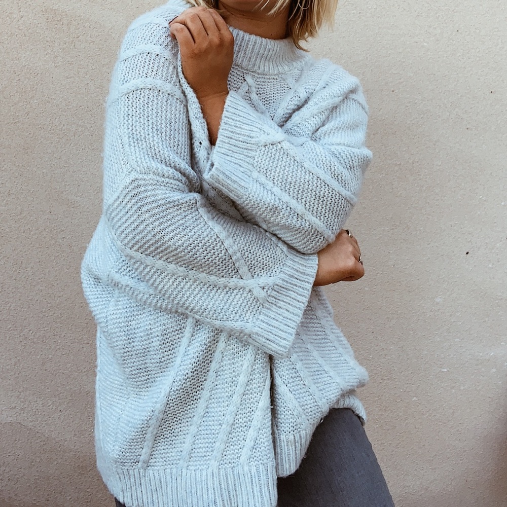 Chunky Soft Blue Knit